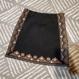 Suede style skirt with pockets